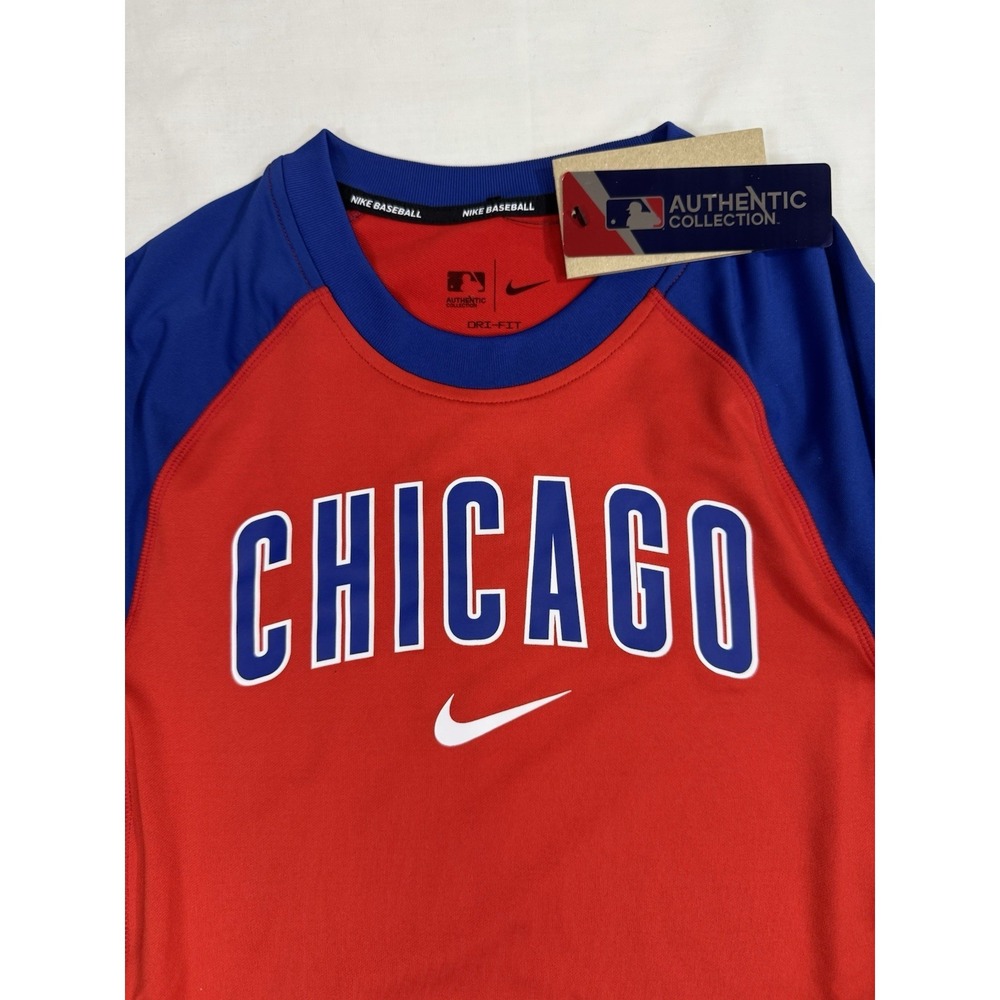 Nike MLB Chicago Cubs Authentic Collection Dugout Sweatshirt Men Size Small New